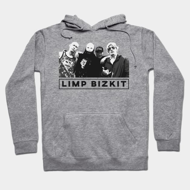Limp Bizkit Black And White Nu Metal Hoodie by clownescape